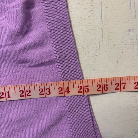 Talbots Plus Size 1X Button Up Cardigan Lightweight Purple Lavender Lilac - Picture 4 of 6